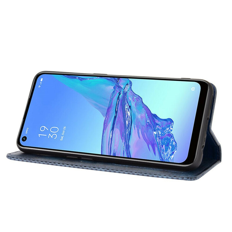 Flip Cover Oppo A53 Effet Cuir Vintage Stylisé Flip Cover Oppo A53 Effet Cuir Vintage Stylisé