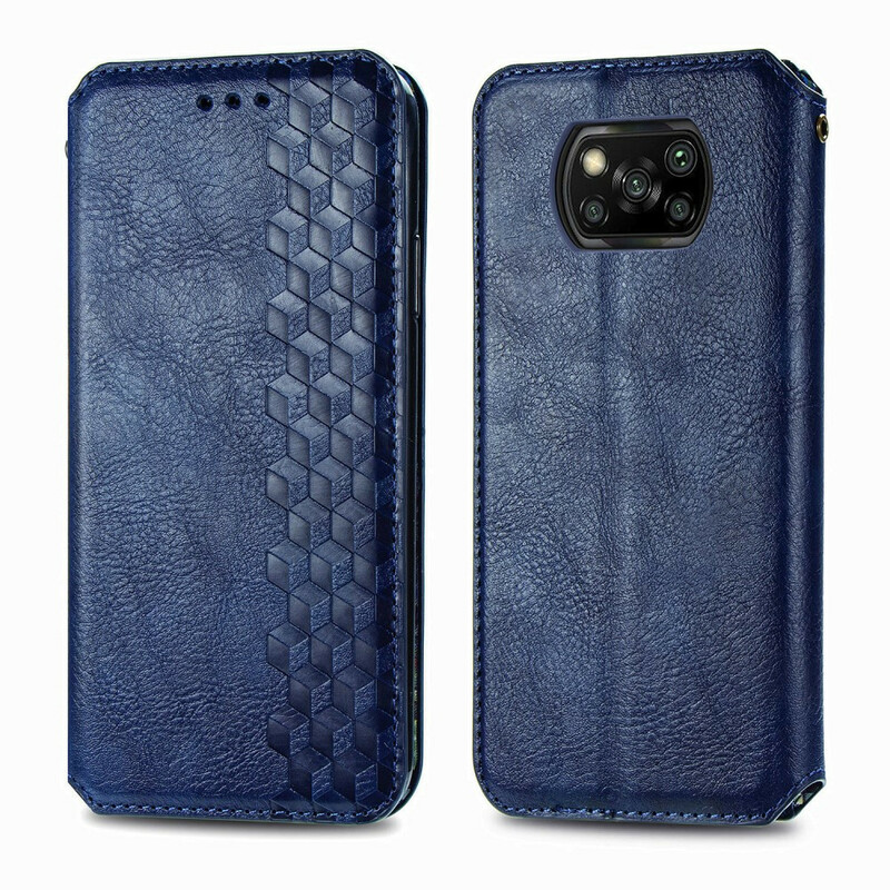 Flip Cover Xiaomi Poco X3 Effet Cuir Texture Diamant Flip Cover Xiaomi Poco X3 Effet Cuir Texture Diamant