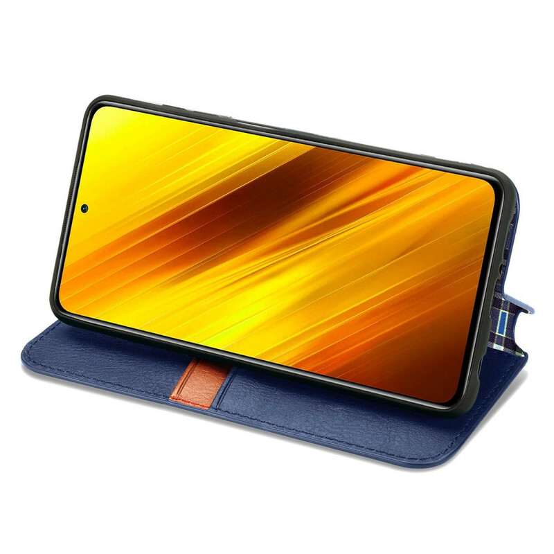 Flip Cover Xiaomi Poco X3 Effet Cuir Texture Diamant Flip Cover Xiaomi Poco X3 Effet Cuir Texture Diamant