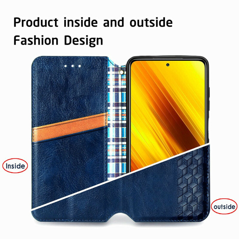 Flip Cover Xiaomi Poco X3 Effet Cuir Texture Diamant Flip Cover Xiaomi Poco X3 Effet Cuir Texture Diamant