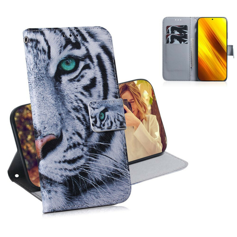 Housse Xiaomi Poco X3 Face de Tigre