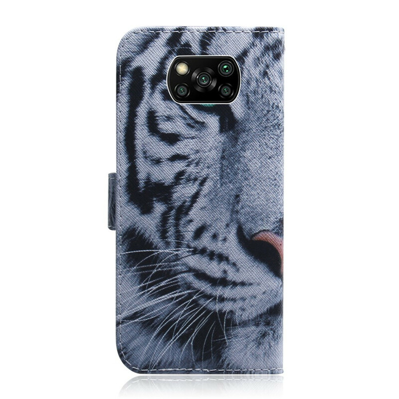 Housse Xiaomi Poco X3 Face de Tigre