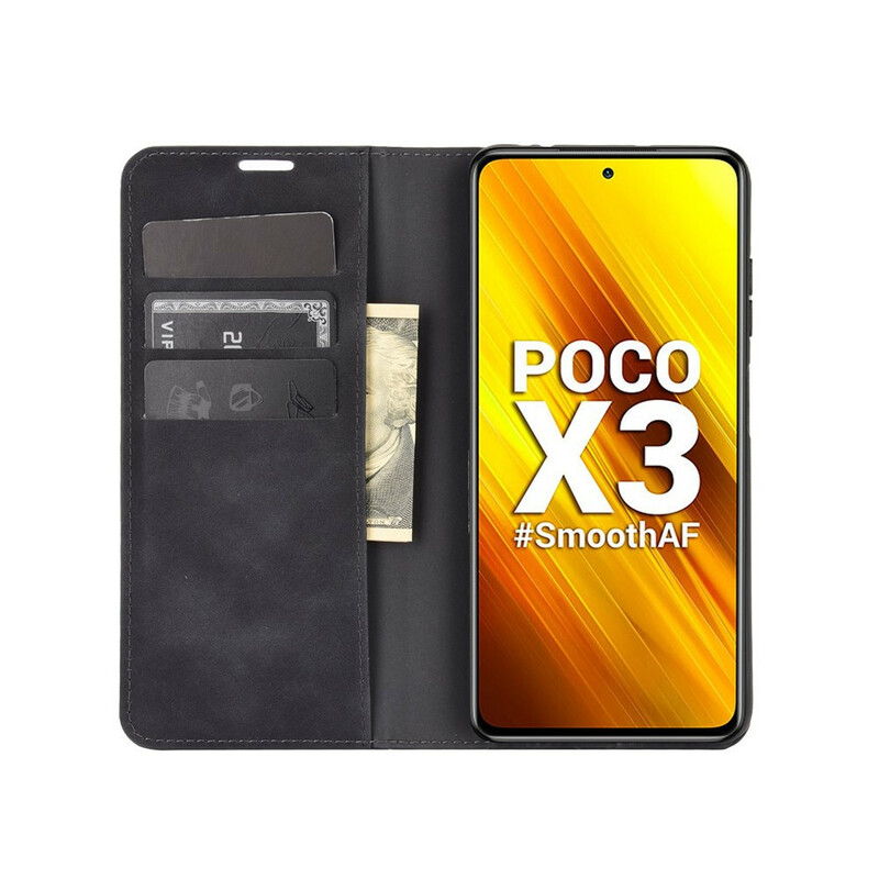 Flip Cover Xiaomi Poco X3 Effet Cuir Douceur Flip Cover Xiaomi Poco X3 Effet Cuir Douceur