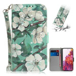 Housse Samsung Galaxy S20 FE Branche en Fleurs à Lanière Housse Samsung Galaxy S20 FE Branche en Fleurs à Lanière