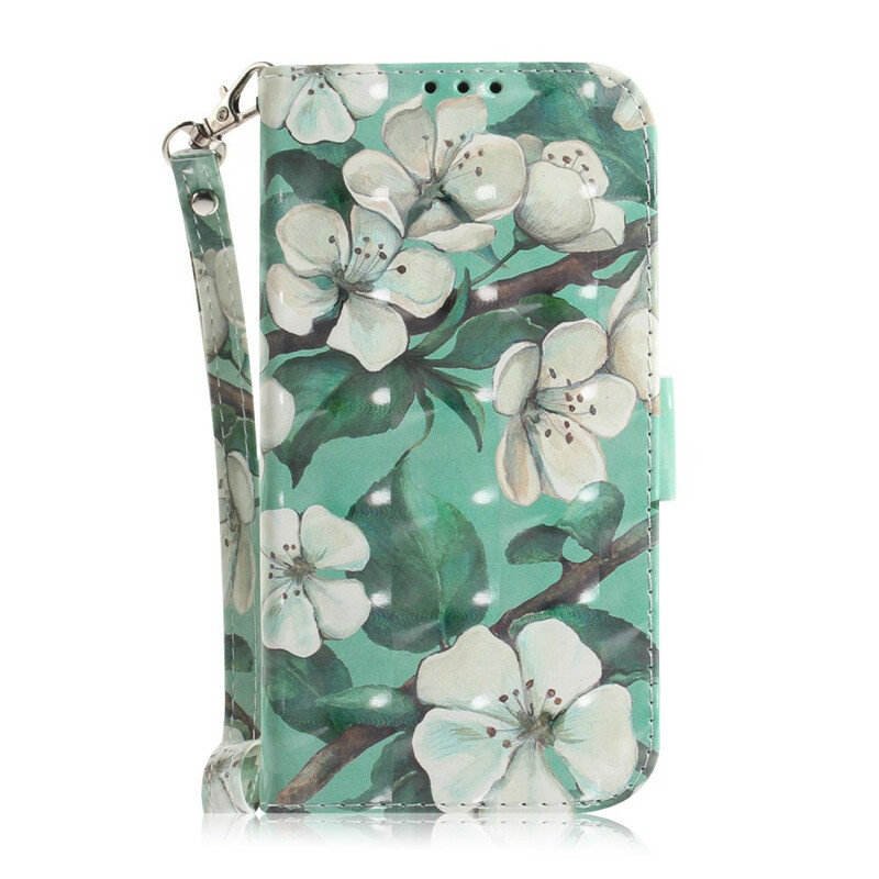 Housse Samsung Galaxy S20 FE Branche en Fleurs à Lanière Housse Samsung Galaxy S20 FE Branche en Fleurs à Lanière