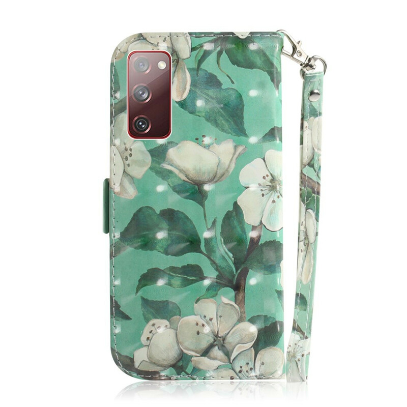 Housse Samsung Galaxy S20 FE Branche en Fleurs à Lanière Housse Samsung Galaxy S20 FE Branche en Fleurs à Lanière