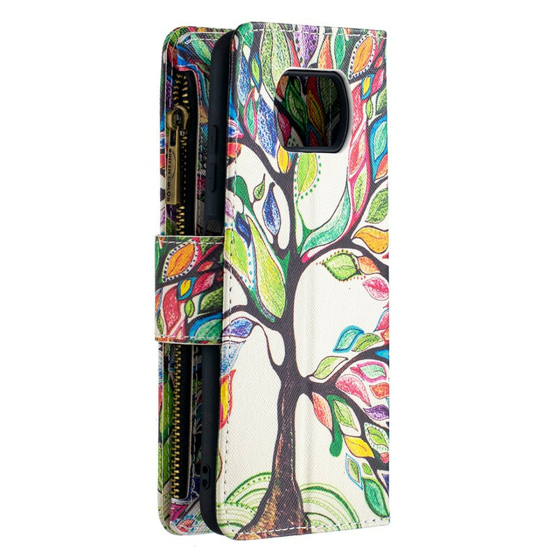Housse Xiaomi Poco X3 Poche Zippée Arbre Housse Xiaomi Poco X3 Poche Zippée Arbre
