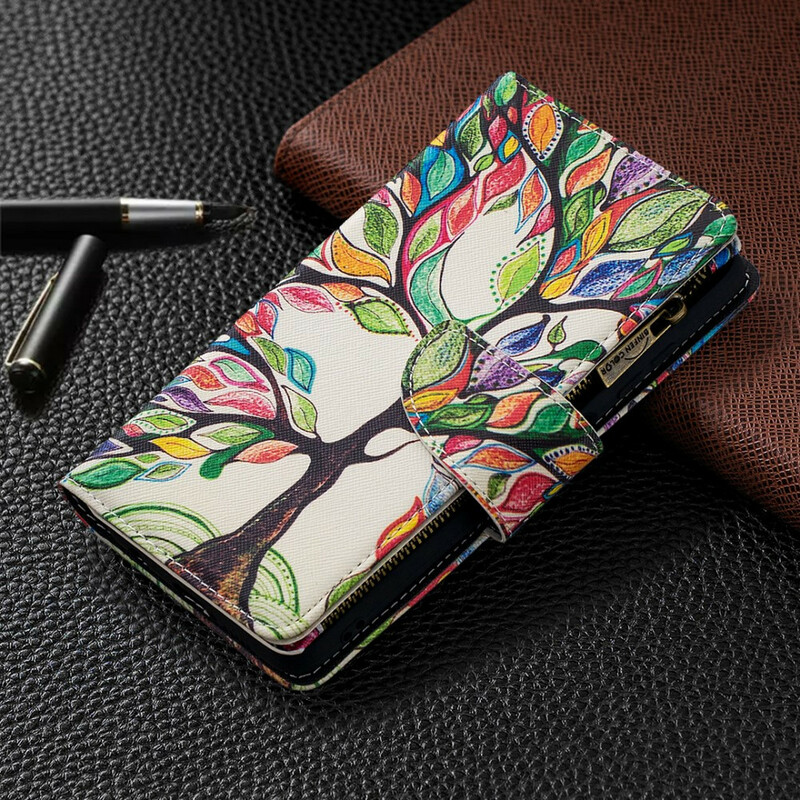 Housse Xiaomi Poco X3 Poche Zippée Arbre Housse Xiaomi Poco X3 Poche Zippée Arbre