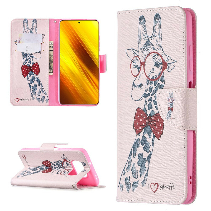 Housse Xiaomi Poco X3 Girafe Intello Housse Xiaomi Poco X3 Girafe Intello