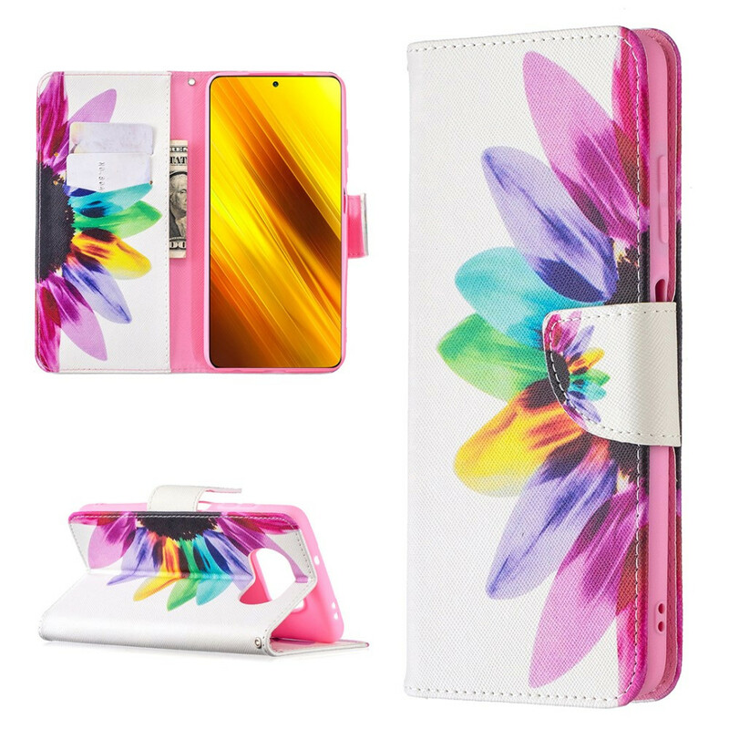 Housse Xiaomi Poco X3 Fleur Aquarelle Housse Xiaomi Poco X3 Fleur Aquarelle