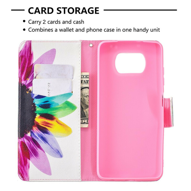 Housse Xiaomi Poco X3 Fleur Aquarelle Housse Xiaomi Poco X3 Fleur Aquarelle