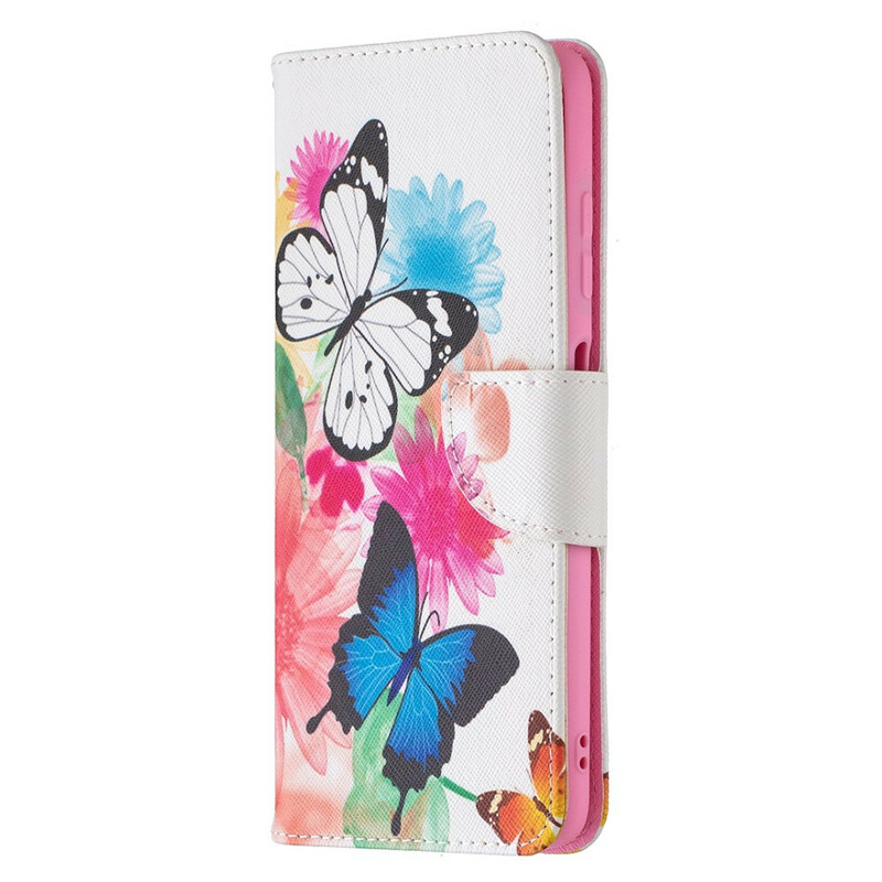 Housse Xiaomi Poco X3 Papillons et Fleurs Peints