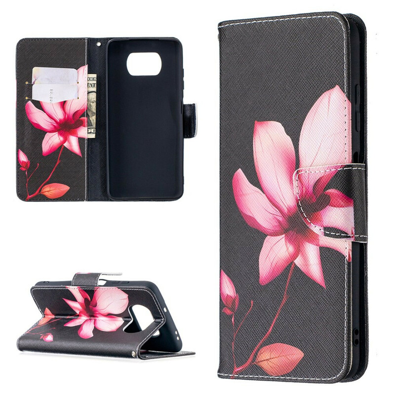 Housse Xiaomi Poco X3 Fleur Rose Housse Xiaomi Poco X3 Fleur Rose