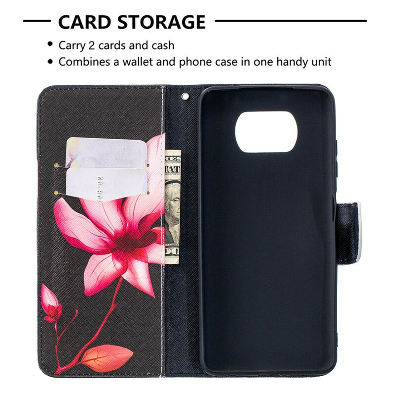 Housse Xiaomi Poco X3 Fleur Rose Housse Xiaomi Poco X3 Fleur Rose