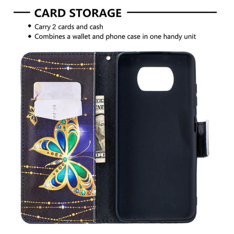 Housse Xiaomi Poco X3 Papillons Magiques Housse Xiaomi Poco X3 Papillons Magiques