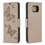 Housse Xiaomi Poco X3 Papillons Imprimés à Lanière Housse Xiaomi Poco X3 Papillons Imprimés à Lanière