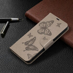 Housse Xiaomi Poco X3 Papillons Imprimés à Lanière Housse Xiaomi Poco X3 Papillons Imprimés à Lanière