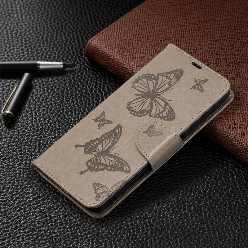 Housse Xiaomi Poco X3 Papillons Imprimés à Lanière Housse Xiaomi Poco X3 Papillons Imprimés à Lanière