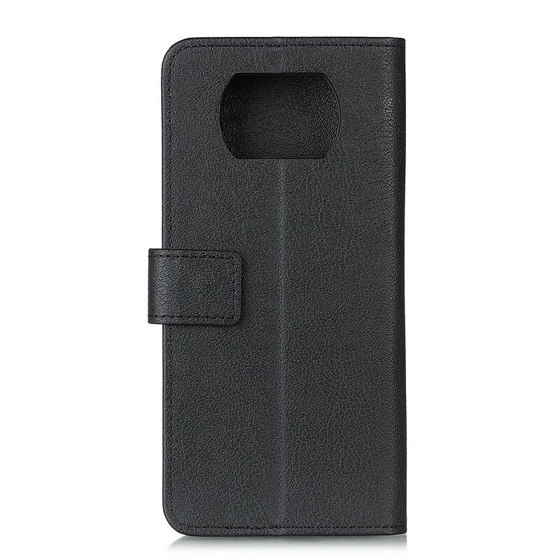 Housse Xiaomi Poco X3 Effet Cuir Brillant Simple Housse Xiaomi Poco X3 Effet Cuir Brillant Simple