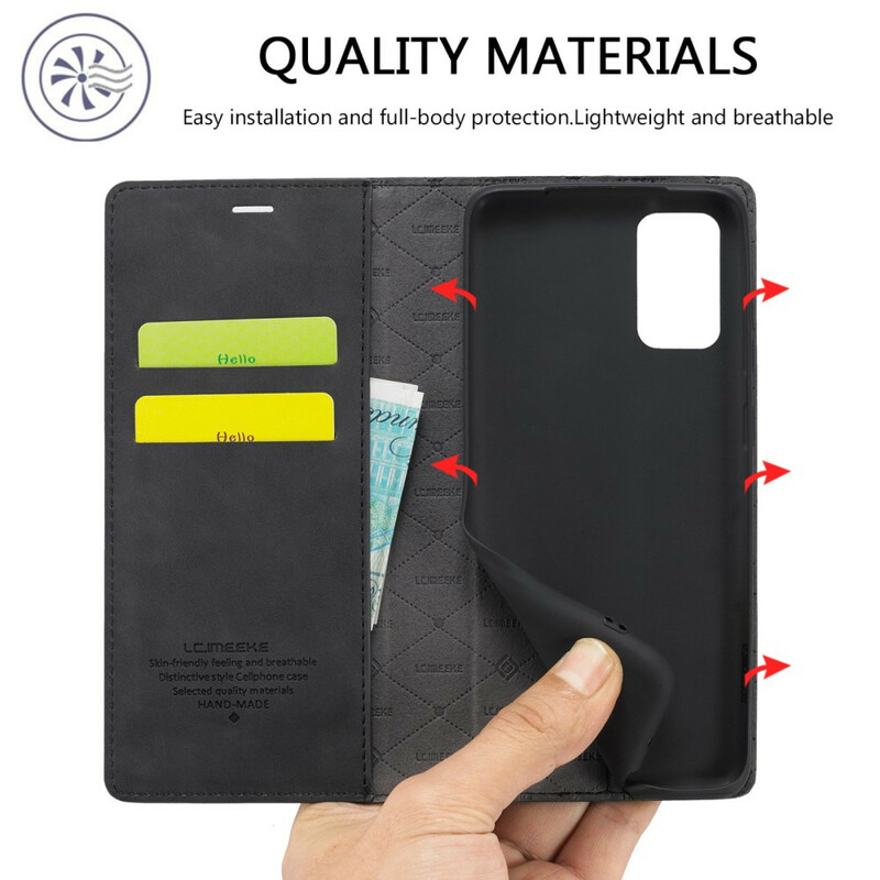 Flip Cover Samsung Galaxy S20 FE LC.IMEEKE Effet Cuir Flip Cover Samsung Galaxy S20 FE LC.IMEEKE Effet Cuir