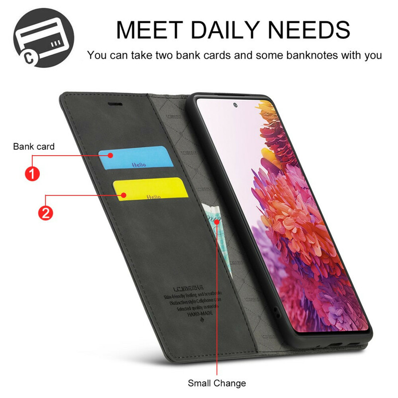Flip Cover Samsung Galaxy S20 FE LC.IMEEKE Effet Cuir Flip Cover Samsung Galaxy S20 FE LC.IMEEKE Effet Cuir