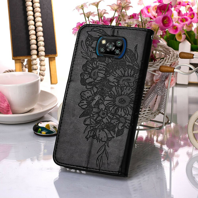 Housse Xiaomi Poco X3 Papillon Design avec Lanière Housse Xiaomi Poco X3 Papillon Design avec Lanière