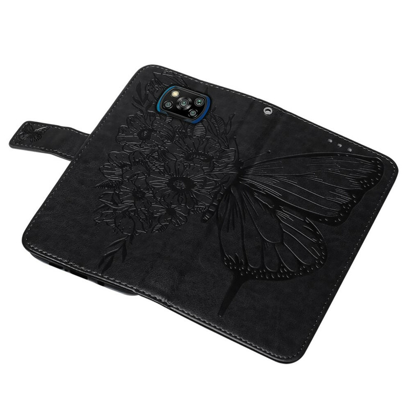 Housse Xiaomi Poco X3 Papillon Design avec Lanière Housse Xiaomi Poco X3 Papillon Design avec Lanière