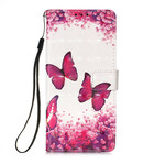 Housse Xiaomi Poco X3 Papillons Rouges Housse Xiaomi Poco X3 Papillons Rouges