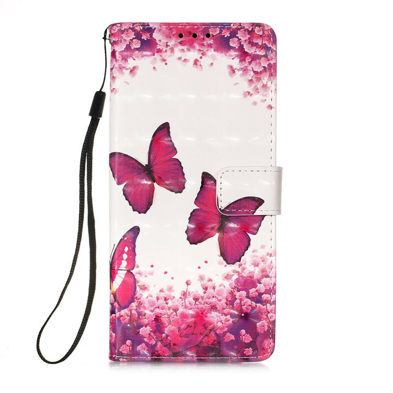 Housse Xiaomi Poco X3 Papillons Rouges Housse Xiaomi Poco X3 Papillons Rouges