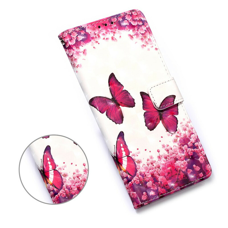Housse Xiaomi Poco X3 Papillons Rouges Housse Xiaomi Poco X3 Papillons Rouges