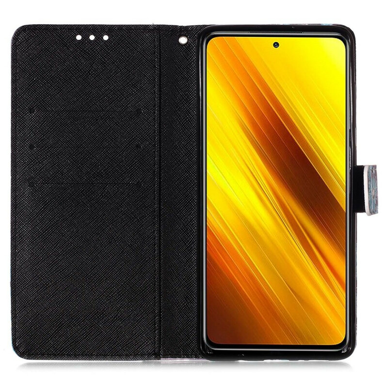 Housse Xiaomi Poco X3 Fleurs Bleues Housse Xiaomi Poco X3 Fleurs Bleues