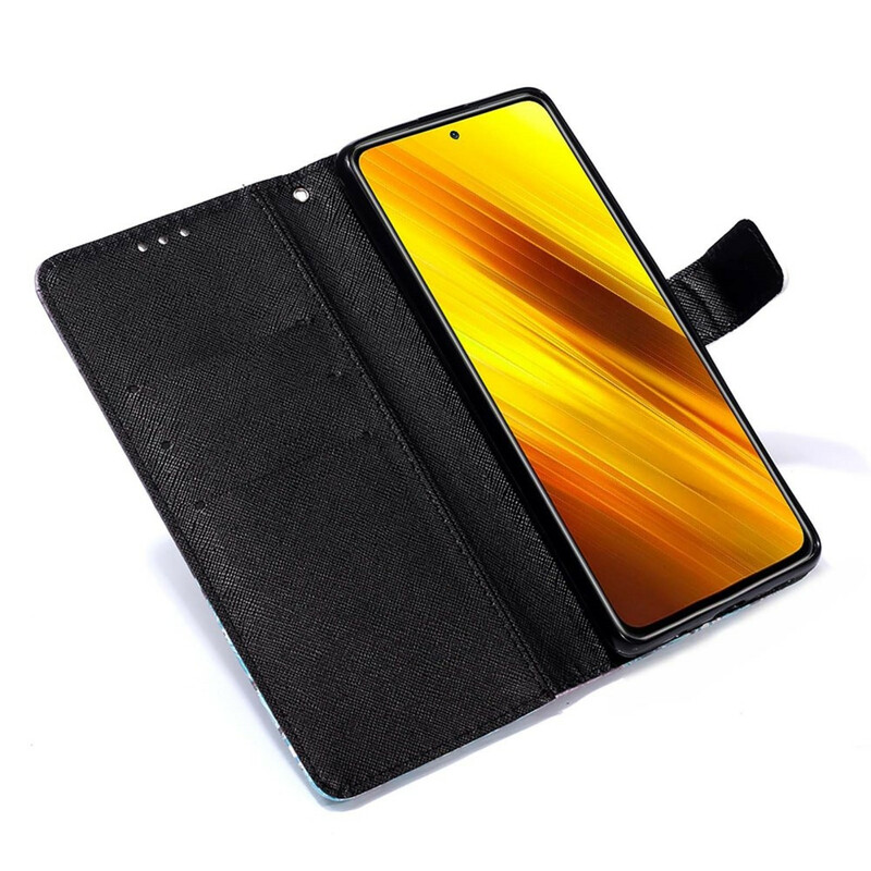 Housse Xiaomi Poco X3 Fleurs Bleues Housse Xiaomi Poco X3 Fleurs Bleues