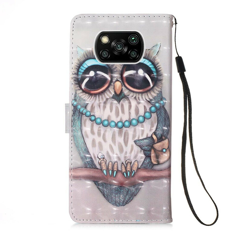 Housse Xiaomi Poco X3 Miss Hibou Housse Xiaomi Poco X3 Miss Hibou