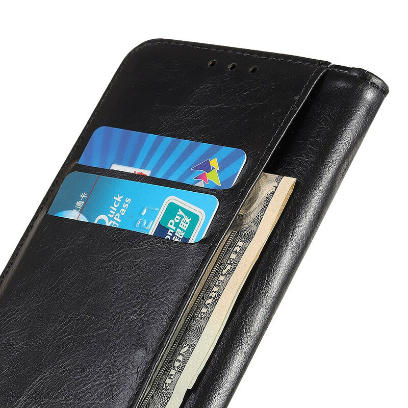 Flip Cover Samsung Galaxy A90 / A80 Cuir Fendu Vintage Rivets Flip Cover Samsung Galaxy A90 / A80 Cuir Fendu Vintage Rivets
