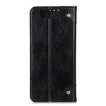 Flip Cover Samsung Galaxy A90 / A80 Cuir Fendu Vintage Rivets Flip Cover Samsung Galaxy A90 / A80 Cuir Fendu Vintage Rivets