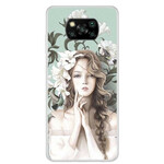 Coque Xiaomi Poco X3 Femme à Fleurs Coque Xiaomi Poco X3 Femme à Fleurs