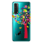 Coque Huawei P Smart 2021 Chat sous l'Arbre Coque Huawei P Smart 2021 Chat sous l'Arbre