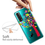 Coque Huawei P Smart 2021 Chat sous l'Arbre Coque Huawei P Smart 2021 Chat sous l'Arbre
