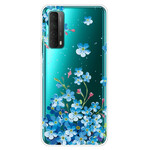 Coque Huawei P Smart 2021 Bouquet de Fleurs Bleues