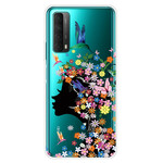 Coque Huawei P Smart 2021 Transparente Fille Fleurie Coque Huawei P Smart 2021 Transparente Fille Fleurie