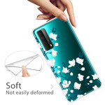 Coque Huawei P Smart 2021 Fleurs Blanches Coque Huawei P Smart 2021 Fleurs Blanches