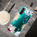 Coque Huawei P Smart 2021 Transparente Fleurs Aquarelle