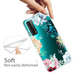 Coque Huawei P Smart 2021 Transparente Fleurs Aquarelle