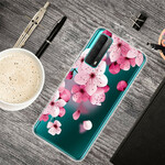 Coque Huawei P smart 2021 Grosses Fleurs Roses Coque Huawei P smart 2021 Grosses Fleurs Roses