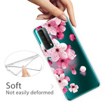 Coque Huawei P smart 2021 Grosses Fleurs Roses Coque Huawei P smart 2021 Grosses Fleurs Roses