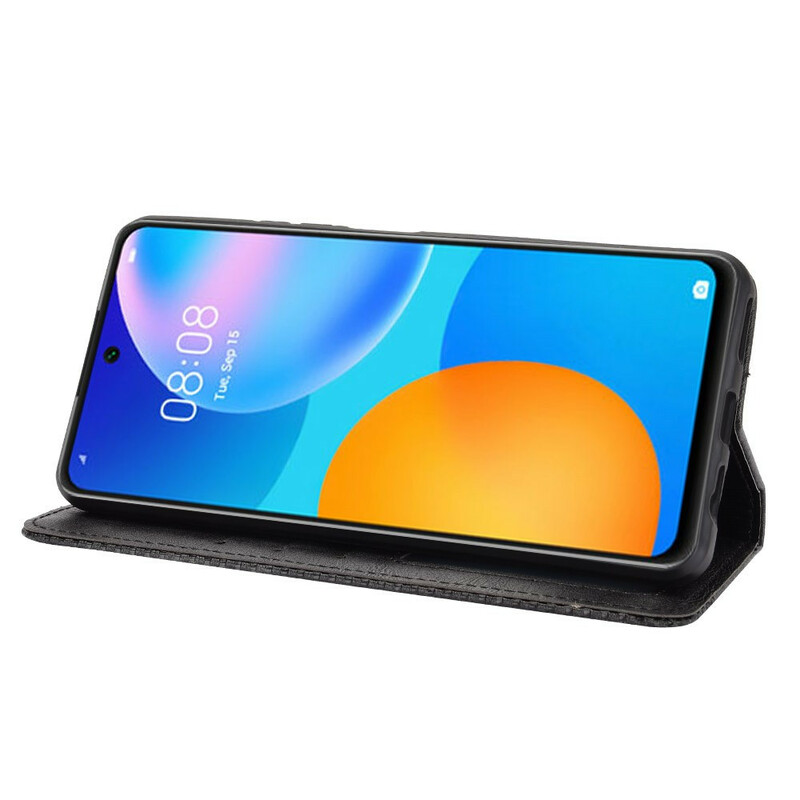 Flip Cover Huawei P Smart 2021 Effet Cuir Vintage Stylisé Flip Cover Huawei P Smart 2021 Effet Cuir Vintage Stylisé