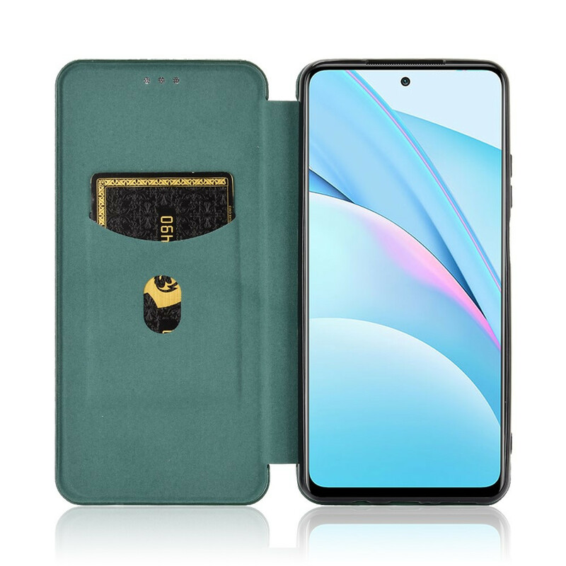 Flip Cover Xiaomi Mi 10T Lite Fibre Carbone avec Anneau Support Flip Cover Xiaomi Mi 10T Lite Fibre Carbone avec Anneau Support