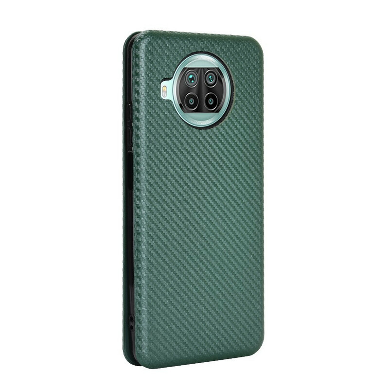 Flip Cover Xiaomi Mi 10T Lite Fibre Carbone avec Anneau Support Flip Cover Xiaomi Mi 10T Lite Fibre Carbone avec Anneau Support