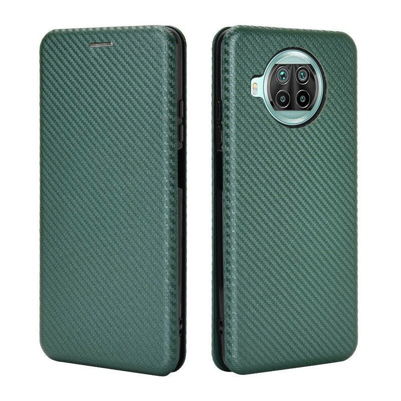 Flip Cover Xiaomi Mi 10T Lite Fibre Carbone avec Anneau Support Flip Cover Xiaomi Mi 10T Lite Fibre Carbone avec Anneau Support