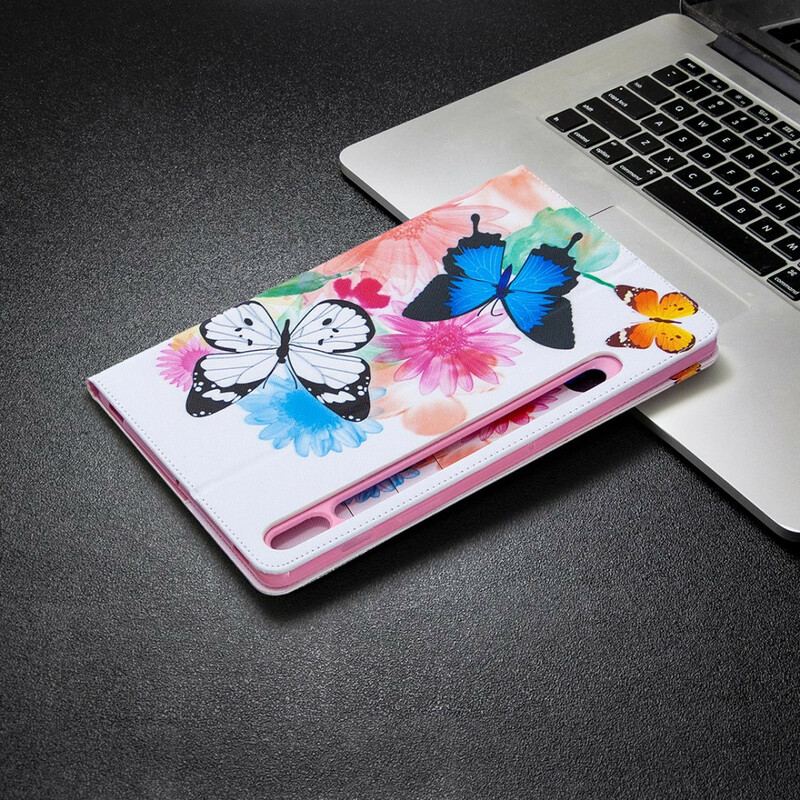 Étui Samsung Galaxy Tab S7 Papillons Aquarelle